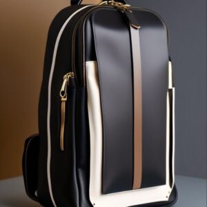 Black and Cream Travel Backpack