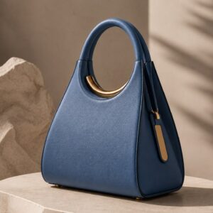 Navy Structured Handbag